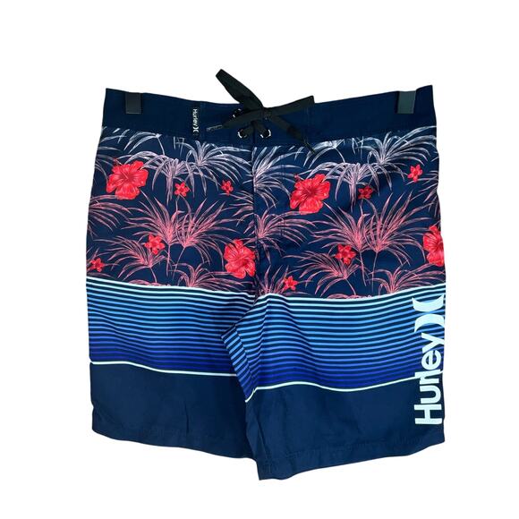 Hurley Americana Floral Boardshorts, Boy's, Size: 10 NWT - Picture 3 of 3